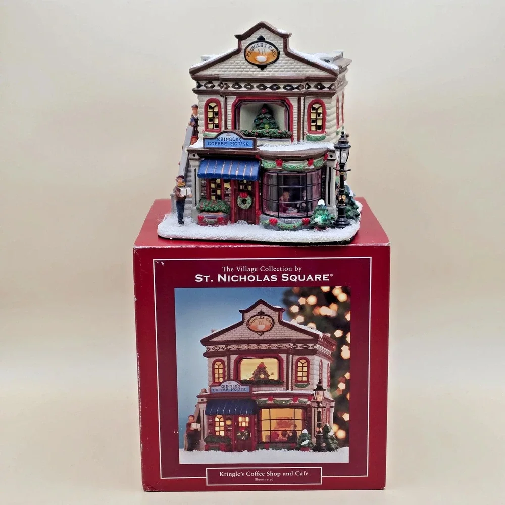 St. Nicholas Square Kringle's Coffee Shop and Cafe Village Collection 2005 Boxed